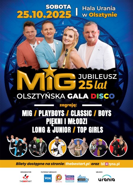 Olsztyńska Gala Disco - 25 lat zespołu MIG