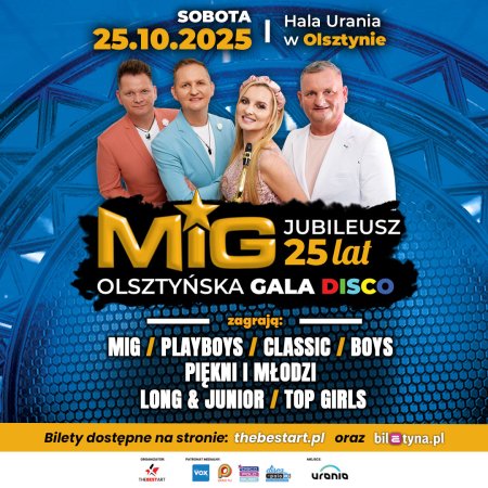 Olsztyńska Gala Disco - 25 lat zespołu MIG