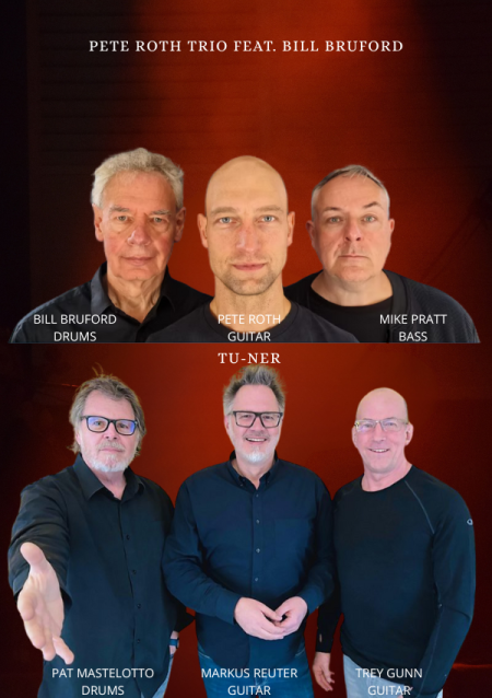 Pete Roth Trio feat. Bill Bruford + TU-NER feat. Pat Mastelotto, Markus Reuter, Trey Gunn na DRUMFEST