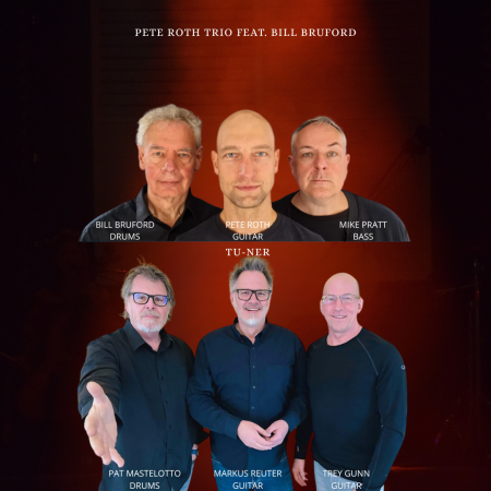 Pete Roth Trio feat. Bill Bruford + TU-NER feat. Pat Mastelotto, Markus Reuter, Trey Gunn na DRUMFEST