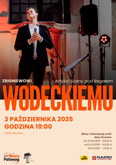 Zbigniewowi Wodeckiemu Artyści Sceny pod Regałem