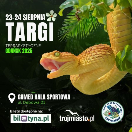 EXOTICARIUM Targi Terrarystyczne Gdańsk - dwudniowe 23-24 sierpnia