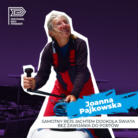 Festiwal Siły Marzeń – „Dokoła świata”|„Samotny rejs jachtem dookoła świata bez zawijania do portów” | spotkanie z Joanną Pajkowską