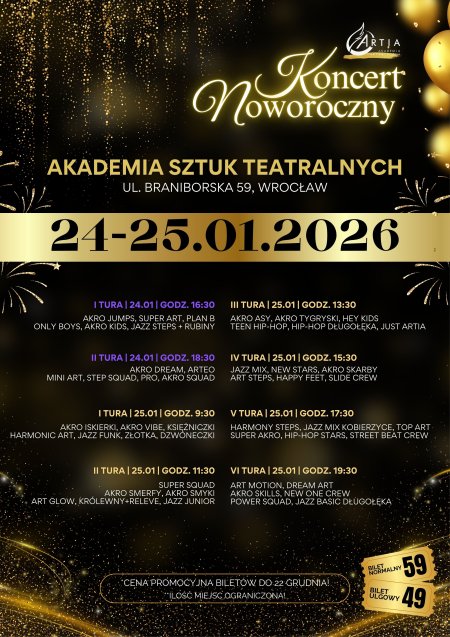 ARTIA Akademia Artystyczna - Koncert Noworoczny 2026 - Wrocław
