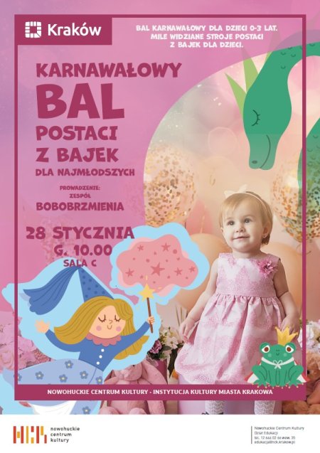 Karnawałowy bal postaci z bajek dla najmłodszych - Klub Super Mama