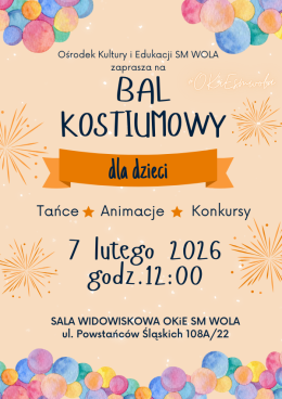 Bal karnawałowy dla dzieci - SM Wola