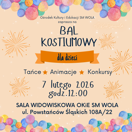 Bal karnawałowy dla dzieci - SM Wola