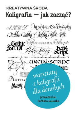 Kreatywna środa: „Kaligrafia - jak zacząć?”