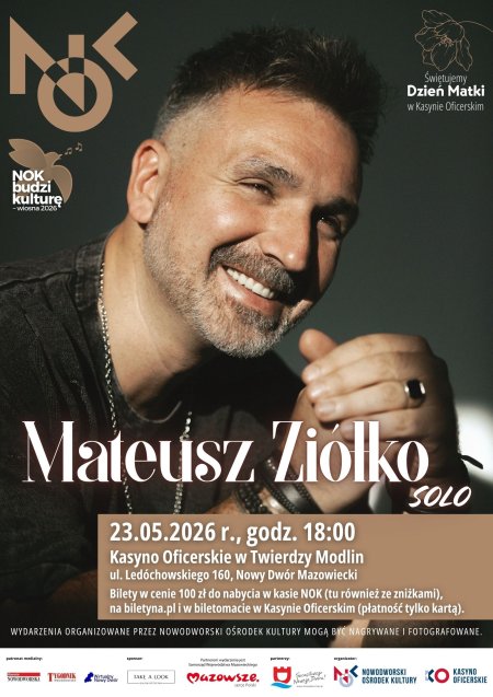 Dzień Matki w Kasynie Oficerskim: Mateusz Ziółko SOLO