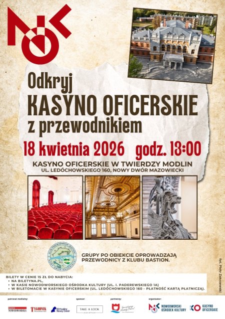 Zwiedzanie Kasyna Oficerskiego w Twierdzy Modlin z przewodnikiem