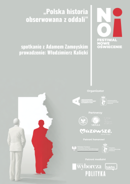 „Polska historia obserwowana z oddali” | spotkanie z Adamem Zamoyskim | prowadzenie: Włodzimierz Kalicki