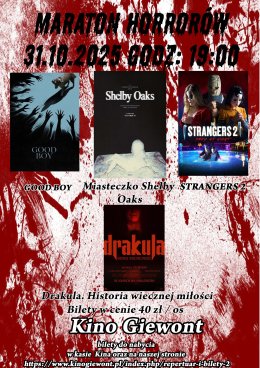 Maraton Horrorów 31.10.2025 Kino "Giewont"