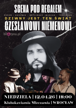 Koncert „Dziwny jest ten świat” Scena pod Regałem w hołdzie Czeslawowi Niemenowi